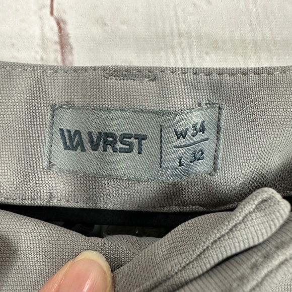 VRST Pants Men's Regular Fit Stretch Performance 5 Pockets Chino gray sz 34 x 28 - Picture 2 of 3